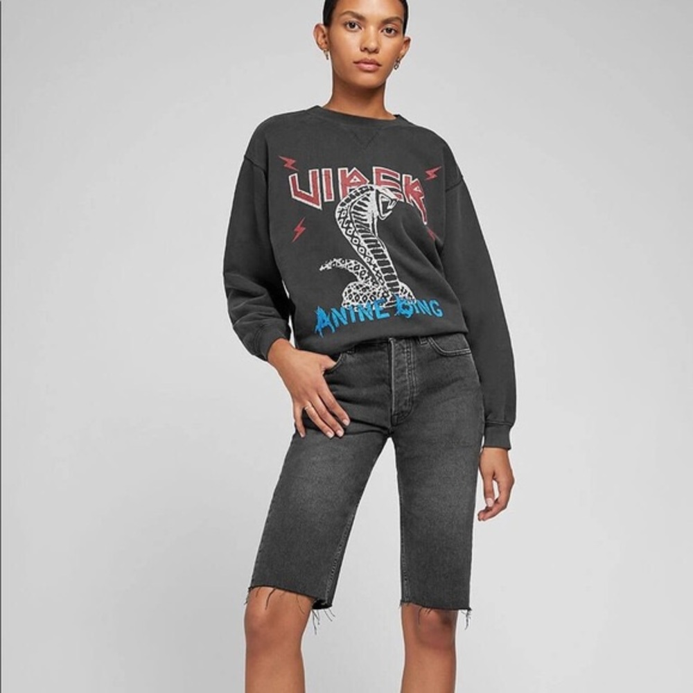 Anine Bing Shorts Phoebe Raw Denim